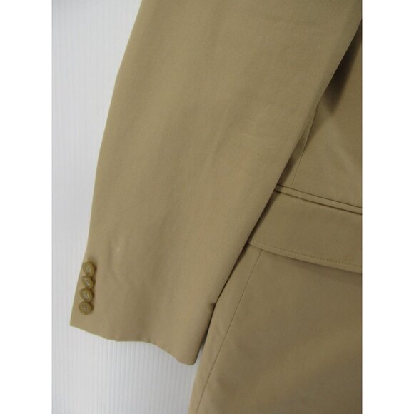 J Crew Sport Coat 40 Long Blazer Jacket Khaki Italian Fabric Cotton - Picture 3 of 12
